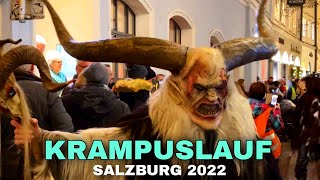 Krampuslauf in Salzburg 2022  Größter Krampuslauf [upl. by Refitsirhc]