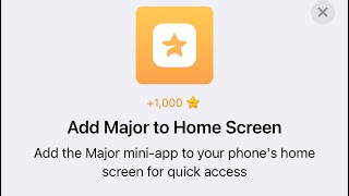 Add Major To Home Screen  Add Major To Home Screen Task  How To Complete Add Major To Home Screen [upl. by Conal112]