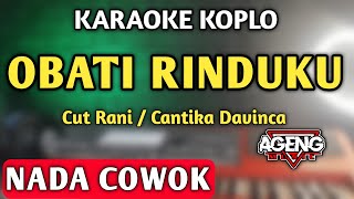 OBATI RINDUKU Karaoke Cantika Davinca Nada Cowok  Cut Rani [upl. by Starbuck]