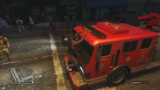 GTA V female vagos and Aztecas vs firefighter fight part 1 [upl. by Yatnod]