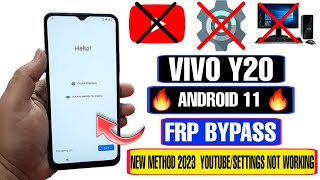 VIVO Y20 FRP Bypass Android 11 New Method 2023  YouTube Not Working  Settings Not Working [upl. by Ignacia]