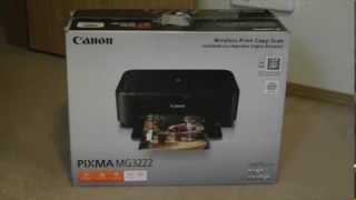 Canon PIXMA MG3222  Printer unboxing [upl. by Zoarah]