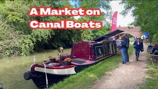 Canal Boat Floating Market at Foxton Locks [upl. by Rocky]