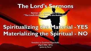 Spiritualizing the Material YES Materializing the Spiritual NO ❤️ Jesus expl Matthew 221522 [upl. by Uriia]