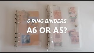 a 6 ring binder size guide A6 or A5  how to set up a 6 ring binder  6リング手帳 A6かA5どちらにしようか迷う時の参考動画 [upl. by Marks470]