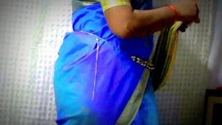 How to wear South Indian Saree  Perfect pleated South Indian Saree in very easy way [upl. by Silera]