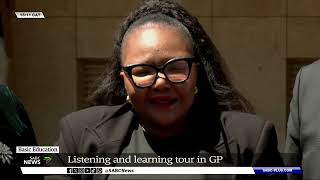 Basic Education officials embark on a listening and learning tour in Gautengs education sector [upl. by Irrahs]