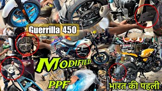 guerrilla 450 modified  guerrilla 450 exhaust sound  ppf  crash guard  Skd bike world [upl. by Ajin]