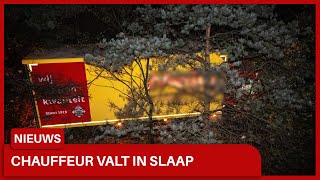 Vrachtwagenchauffeur valt in slaapt en krijg ongeluk op snelweg op A12 [upl. by Irroc]