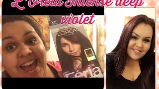 LOréal Intense deep violet hair color tutorial [upl. by Horatia]