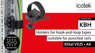 Hookandloop tape holders for Rittal punched sections VX25  AX  Assembly  icotek [upl. by Aikan]