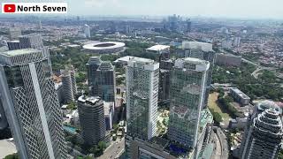 Drone view Sudirman Central Business District SCBD Senayan Kebayoran Baru Jakarta Selatan [upl. by Jean]