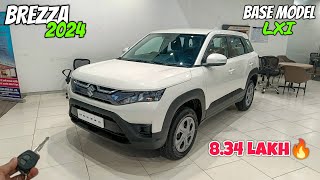 Maruti Brezza Lxi 2024 ❤️  New Brezza Base Model  मात्र ₹ 834 लाख में 4 स्टार Suv  Review [upl. by Nytsyrk]