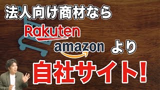 ネットショップ・ECサイトで成功したいなら自社サイトで！法人向け商材では楽天・Amazonには期待しないほういがいい。 [upl. by Carthy]