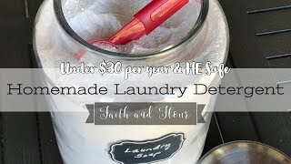 DIY HE Laundry Soap  How to Make Homemade Laundry Detergent for under 30 Per Year [upl. by Adnaloy]