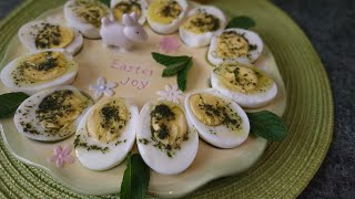 Uova Sode con emulsione doliosale e mentafavolose ottimo antipasto per la Santa Pasqua ❤ [upl. by Adim283]