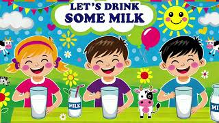 Drink Milk Song  Nursery Rhymes  English Songs for Kids  Lets Drink Some Milk [upl. by Reichel]