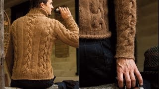 1 Mens Cable Turtleneck Vogue Knitting Winter 201011 [upl. by Eellehs541]