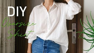 DIY Oversized Shirt  How To Make An Oversize Shirt [upl. by Mrots759]