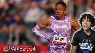 16 year old Quincy Wilson sets another U18 WORLD RECORD in 400m semifinals at Trials [upl. by Reidar]