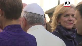 Pope Francis welcomed by Estonias president in Tallinn [upl. by Dellora]