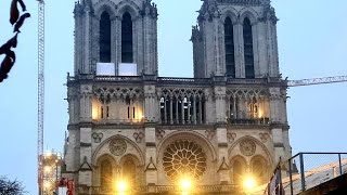 Notre Dame de Paris Under the snow Sous la neige 21st November 2024 [upl. by Kenzie]