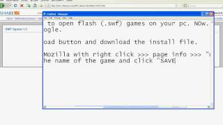 Opening and downloading flash SWF games [upl. by Jeraldine]