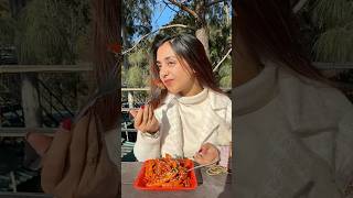 Tasty Chilli Potato 🌶️ and Starbucks 🤤😍 shorts trendingshorts food comedy meghachaube [upl. by Wehtta]