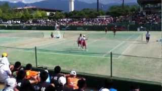 全国中学生ソフトテニス大会2012 男子個人 決勝 後半 [upl. by Lesiram875]