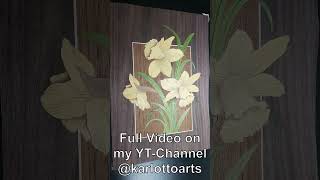 Marquetry Woodworking  Daffodils marquetry shorts woodworking Daffodils art handmade spring [upl. by Darci]