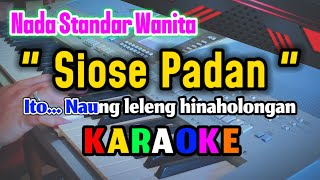 KARAOKE SIOSE PADAN  ITO NAUNG LELENG HINAHOLONGAN KARAOKE BATAK [upl. by Irrok713]