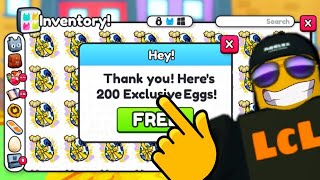 How i Got FREE Exclusive EGGS worth 64000 in Pet Sim 99 [upl. by Elane716]