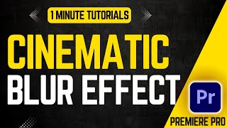 Create Cinematic Text Blur Effect in Premiere Pro  Step by Step 2024  Adobe Tutorials [upl. by Jordana]