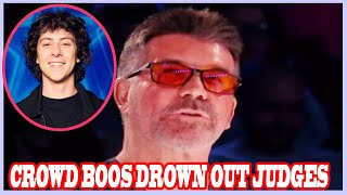 Britains Got Talent forced to pause show as crowd boos drown out judges [upl. by Ayortal]