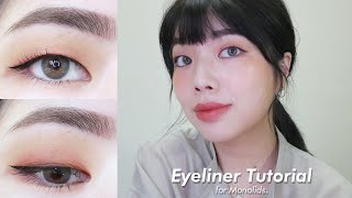 新手必看！單眼皮眼線怎麼畫？愛用眼線筆推薦 Eyeliner Tutorial for Monolids｜itsPeachi [upl. by Ilahsiav]