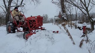 Farmall Cub Plowing Snow [upl. by Cryan]