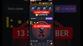 13 September Hamster Combat Daily Cipher Code Today  Daily Cheaper 13 September  Cypher Code Today [upl. by Aleicarg974]