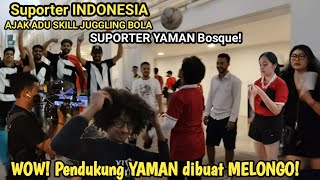 Suporter Indonesia Pamer Skill Juggling Bola Didepan Pendukung Yaman Bosque [upl. by Gosnell]