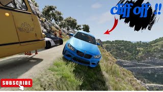 BeamNG Drive Cliff Off cars Through Mountain road  4k60Fps [upl. by Mahalia]