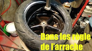 Tuto démontage et remontage pneu scooter avec le stagiaire machine Facom u200 [upl. by Ylrac]