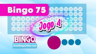 Bingo 75 Bolas em Casa  Jogo 4  Brasil Bingo Online [upl. by Anaynek]