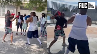 Crip Mac Fights Bounty Hunter Blood Dazsy Caine In Nickerson Gardens [upl. by Emlynn553]