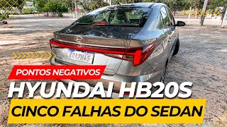 Hyundai HB20S 2024 cinco DETALHES e pontos NEGATIVOS do sedan rival de VW Virtus e Honda City [upl. by Nibram]