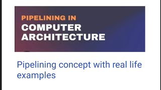 Pipelining processing with examples  COA  Lecture 29  Computer Science  basic concept [upl. by Gross830]