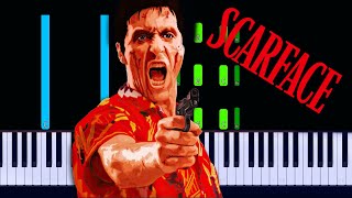 Scarface  Main Theme The World Is Yours Piano Tutorial [upl. by Anelle776]