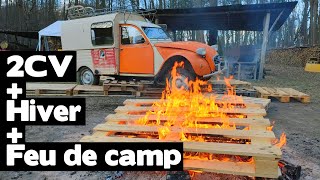 Camper en 2CV en plein hiver Avec des potes [upl. by Aima]