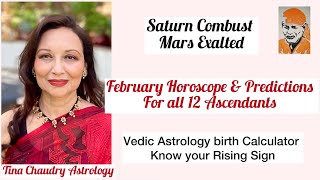 February 2024 Horoscopes Predictions for all 12 Ascendants Vedic Astrology [upl. by Fallon]