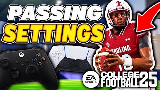 BEST PASSING SETTINGS TO USE IN CFB 25 Tutorial Tips and Tricks [upl. by Vere]