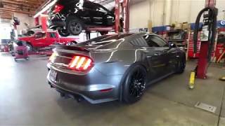 2015 Mustang gt Longtube headers Stock Resonator Roush exhaust [upl. by Wallinga238]