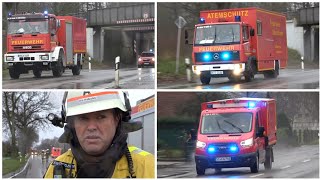 Feuer in Werkstattraum Einsatz Feuerwehr Ibbenbüren [upl. by Eanwahs135]